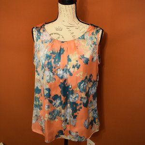 3/$21 Notations Sleeveless blouse L